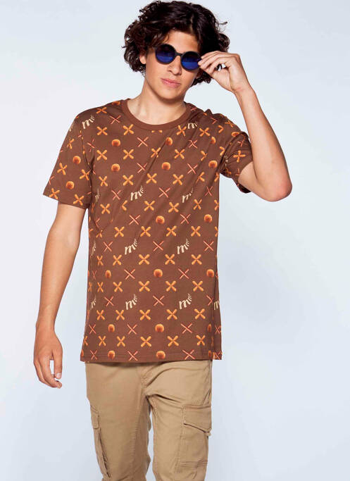 T-shirt marron MORA pour homme
