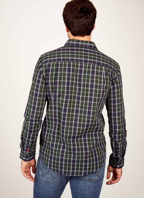 Chemise manches longues vert HAZE&FINN pour homme