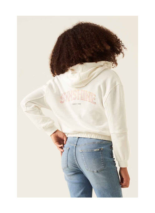 Gilet manches longues blanc GARCIA pour fille