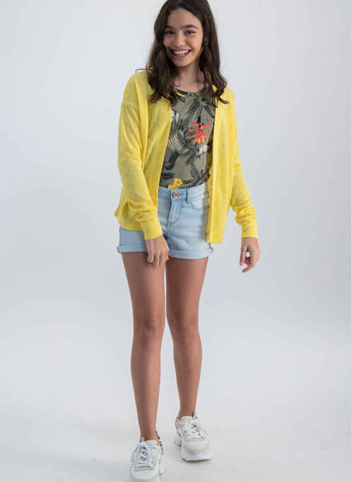 Gilet manches longues jaune GARCIA fille