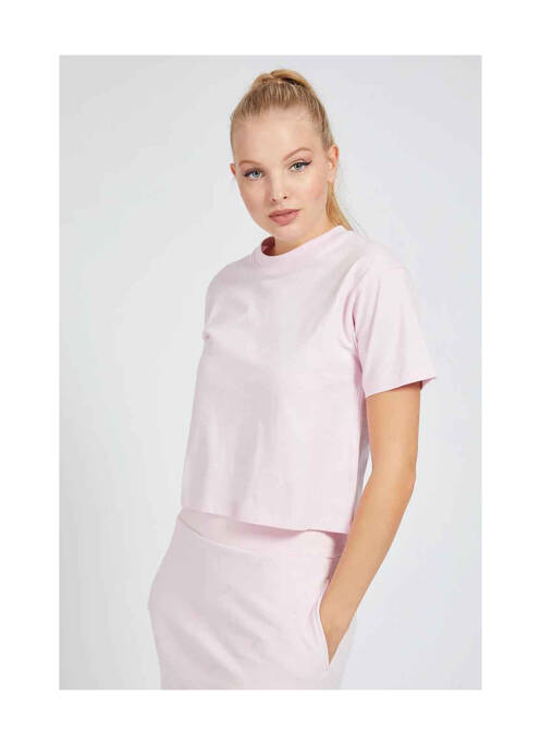 T-shirt rose GUESS pour femme