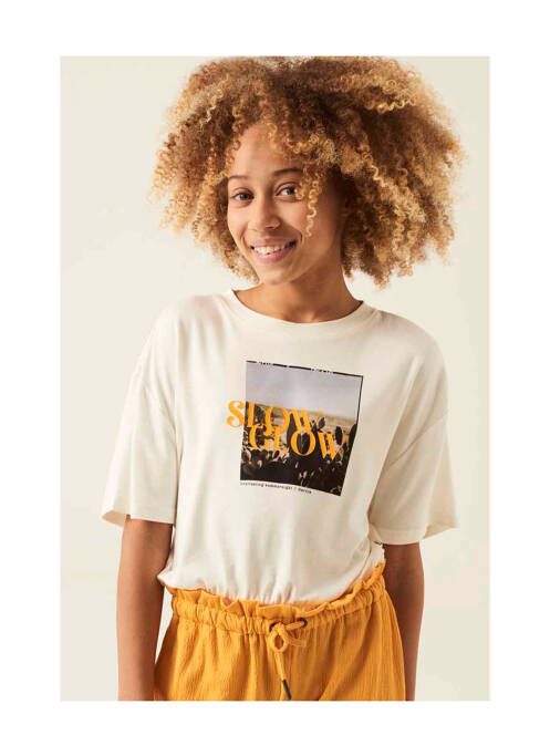 T-shirt blanc GARCIA pour fille