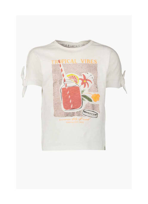 T-shirt blanc GARCIA pour fille