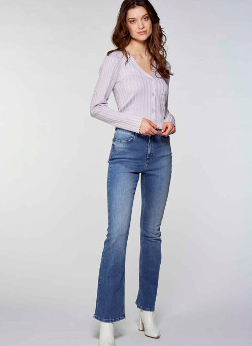Gilet manches longues violet OGL pour femme