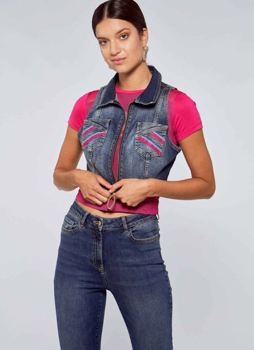 Veste en jean bleu OGL pour femme