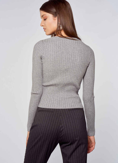 Gilet cache-cœur gris OGL femme