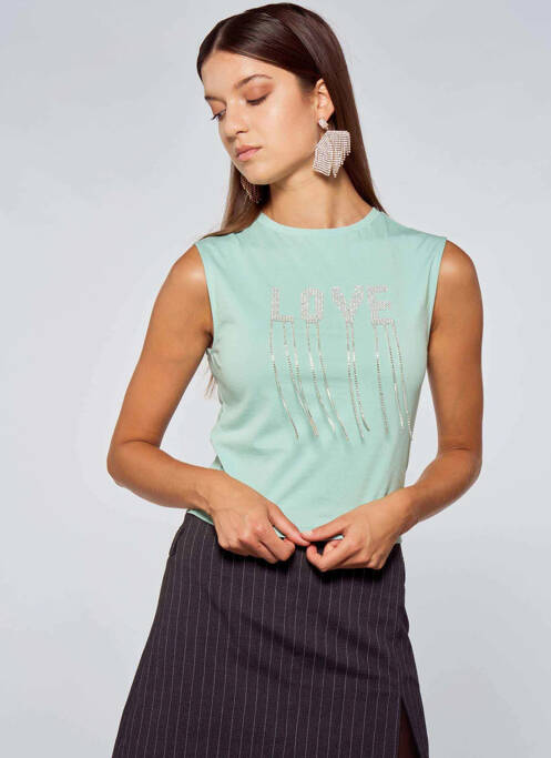 Top bleu OGL pour femme