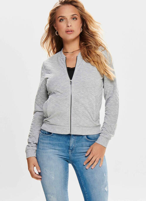 Veste casual gris ONLY pour femme