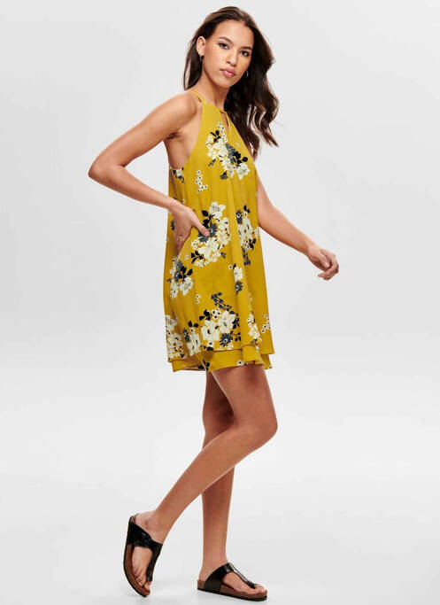 Robe courte jaune ONLY pour femme