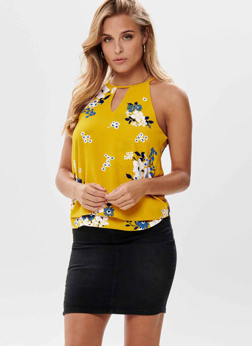 Débardeur jaune ONLY pour femme
