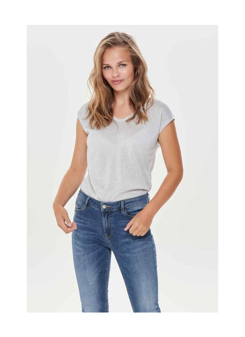 T-shirt argent ONLY pour femme