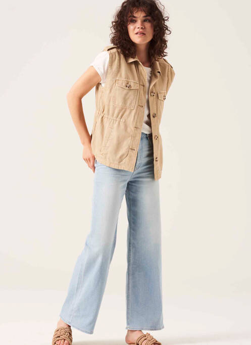 Veste en jean marron GARCIA pour femme