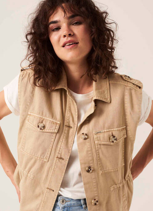 Veste en jean marron GARCIA pour femme