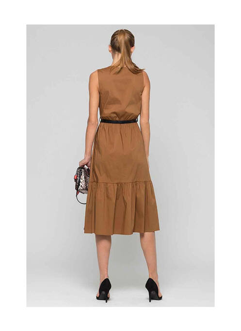 Robe mi-longue marron KOCCA pour femme