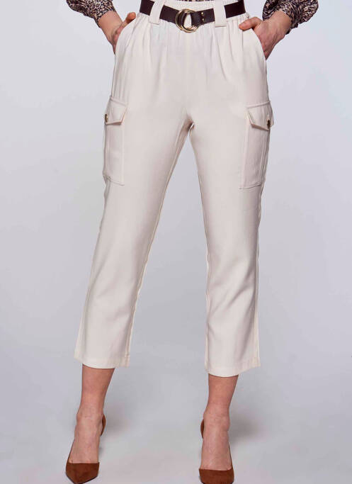 Pantalon cargo beige KOCCA pour femme