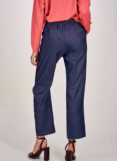 Pantalon droit bleu BELLITA pour femme