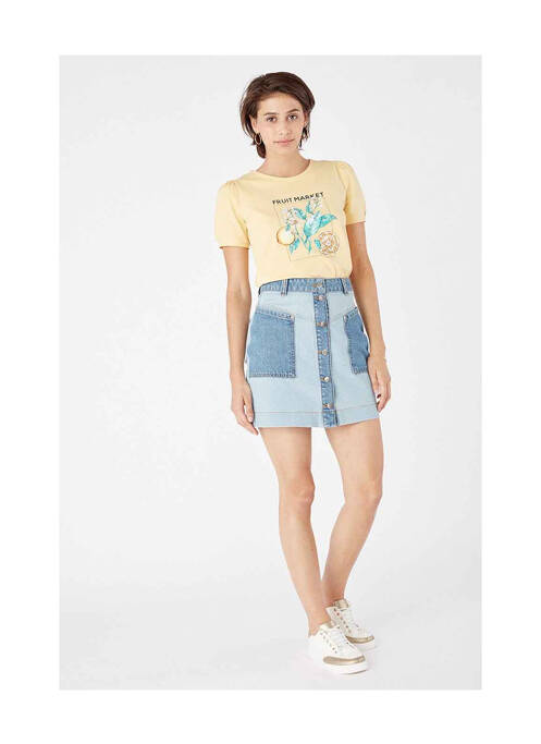 T-shirt jaune NAF NAF pour femme