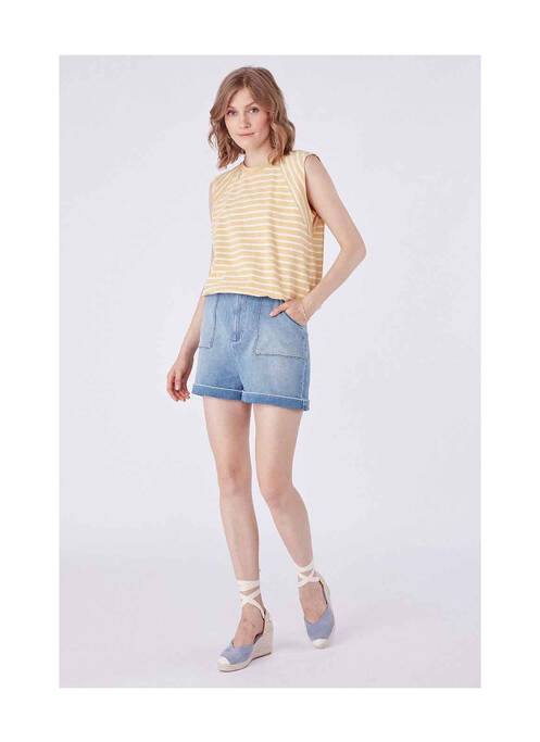 Top beige NAF NAF pour femme