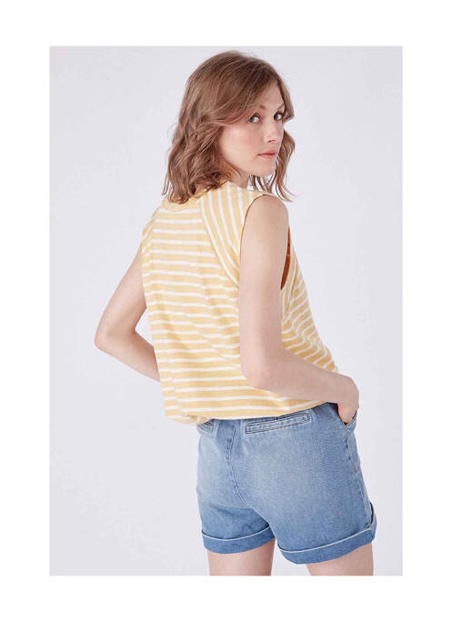 Top beige NAF NAF pour femme