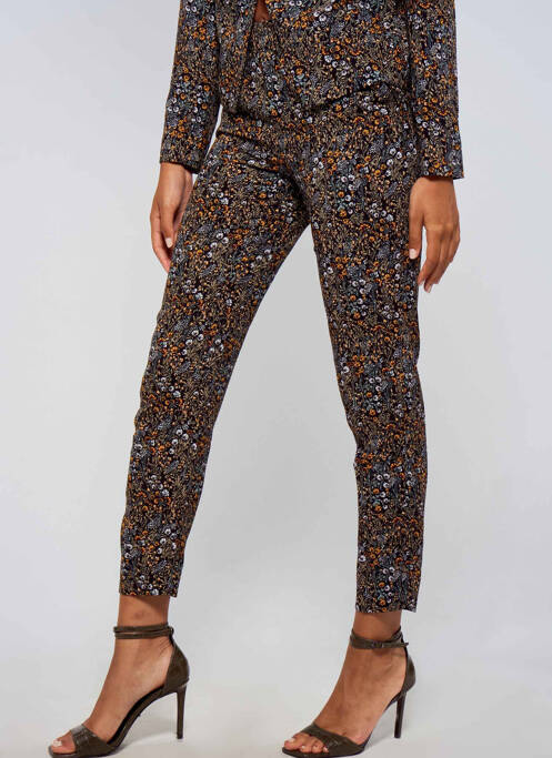 Pantalon chino noir LE TEMPS DES CERISES pour femme