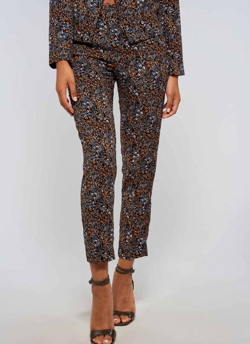 Pantalon chino noir LE TEMPS DES CERISES pour femme