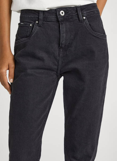 Jean coupe Mom noir PEPE pour femme
