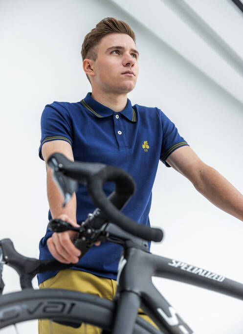 Polo bleu R.EV 1703 BY REMCO EVENPOEL  pour homme