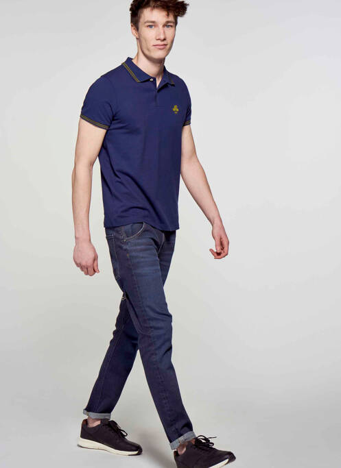 Polo bleu R.EV 1703 BY REMCO EVENPOEL  pour homme