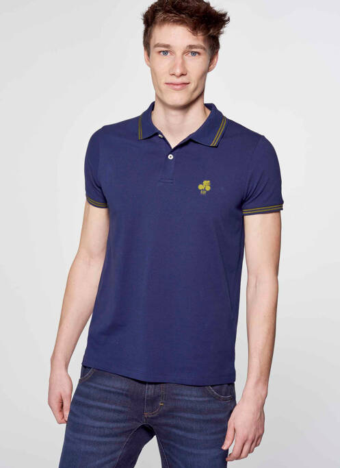 Polo bleu R.EV 1703 BY REMCO EVENPOEL  pour homme