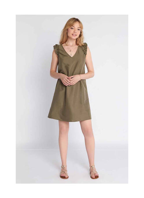 Robe courte vert NAF NAF pour femme
