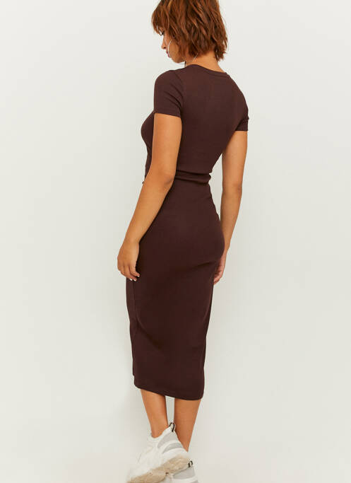 Robe longue marron TALLY WEIJL pour femme