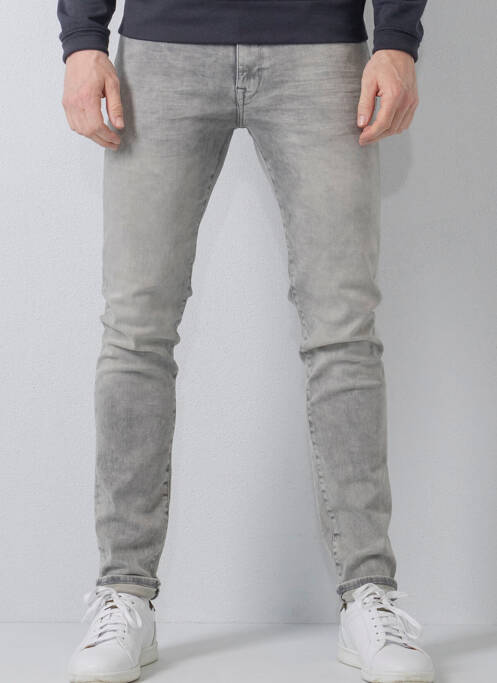 Jeans coupe slim argent PETROL INDUSTRIES pour homme