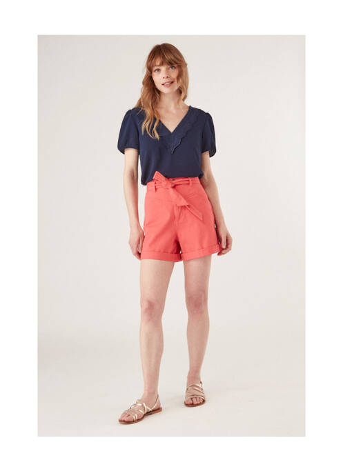 Short orange NAF NAF pour femme