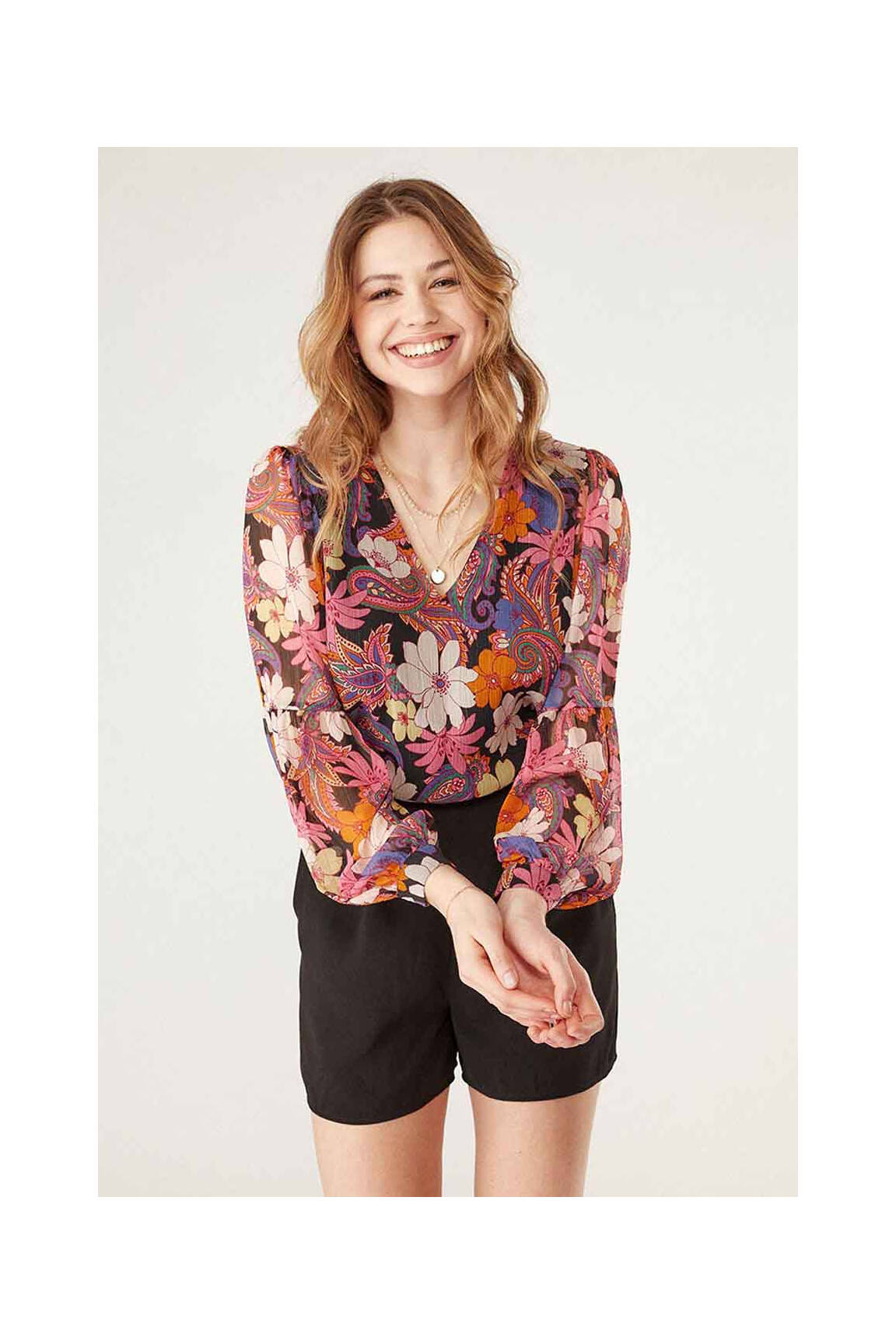 Chemisier Noir Naf Naf Femme 2404015-noir00 Modz