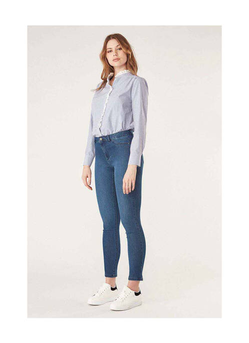 Pantalon chino bleu NAF NAF pour femme