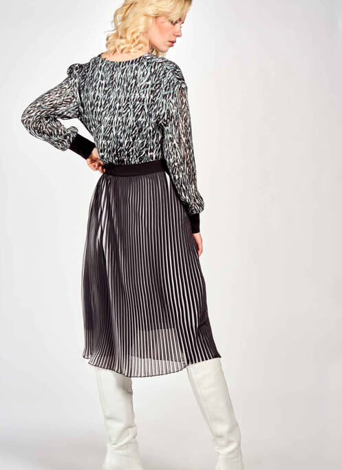 Jupe mi-longue noir BELLITA pour femme