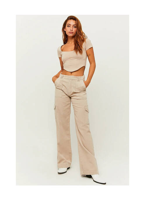 Pantalon cargo beige TALLY WEIJL pour femme