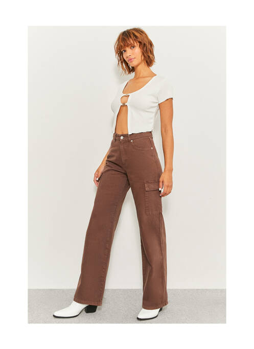 Pantalon cargo marron TALLY WEIJL pour femme