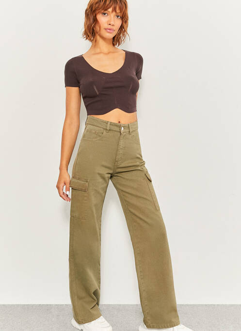 Pantalon cargo vert TALLY WEIJL pour femme