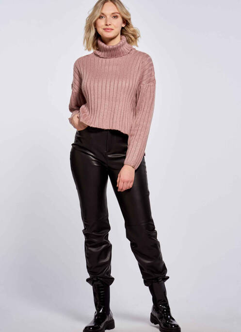 Pull col roulé beige TALLY WEIJL pour femme