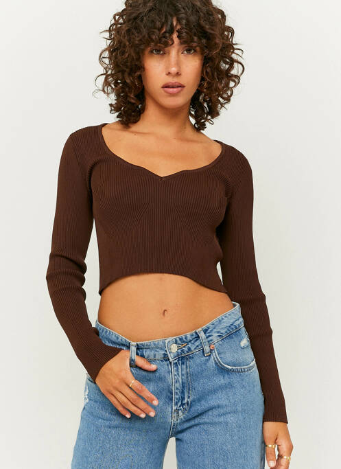 T-shirt marron TALLY WEIJL pour femme