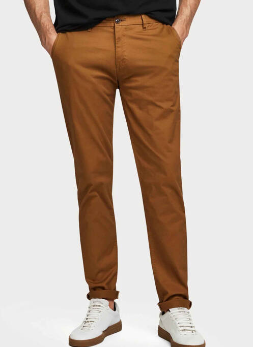 Pantalon chino marron SCOTCH & SODA pour homme