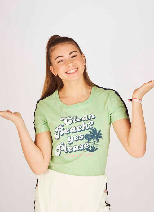 T-shirt vert STIEN EDLUND pour femme