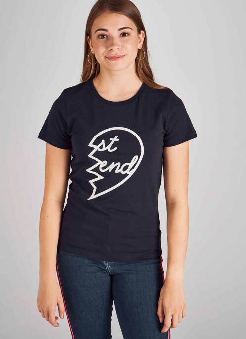 T-shirt bleu STIEN EDLUND pour femme