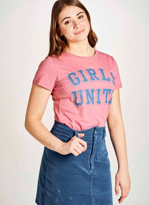 T-shirt rose STIEN EDLUND pour femme