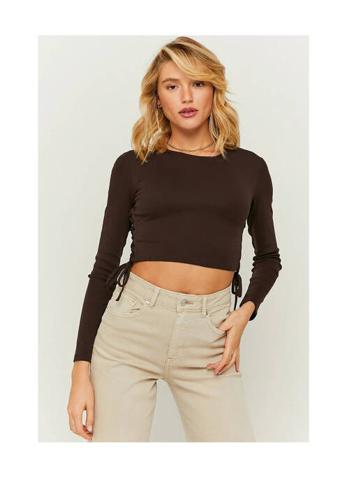 T-shirt marron TALLY WEIJL pour femme
