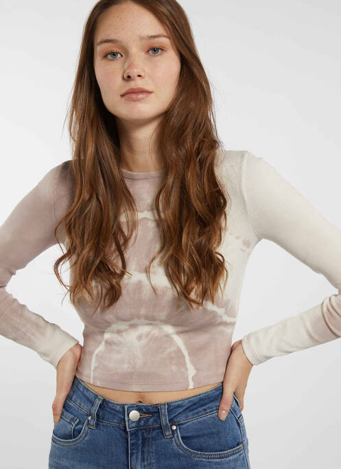 T-shirt beige TALLY WEIJL pour femme