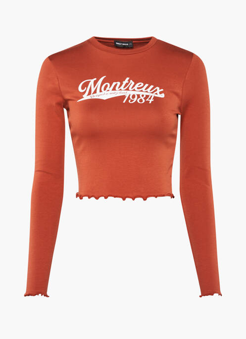 T-shirt marron TALLY WEIJL pour femme