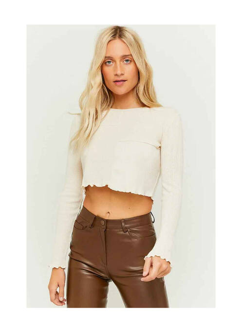T-shirt beige TALLY WEIJL pour femme