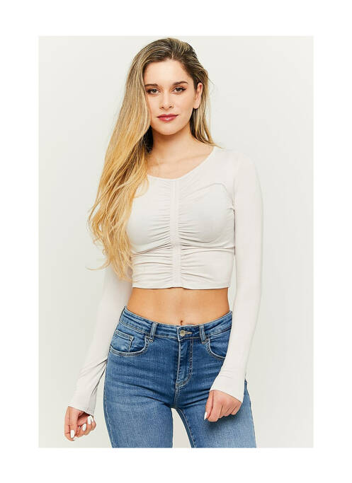 T-shirt beige TALLY WEIJL pour femme